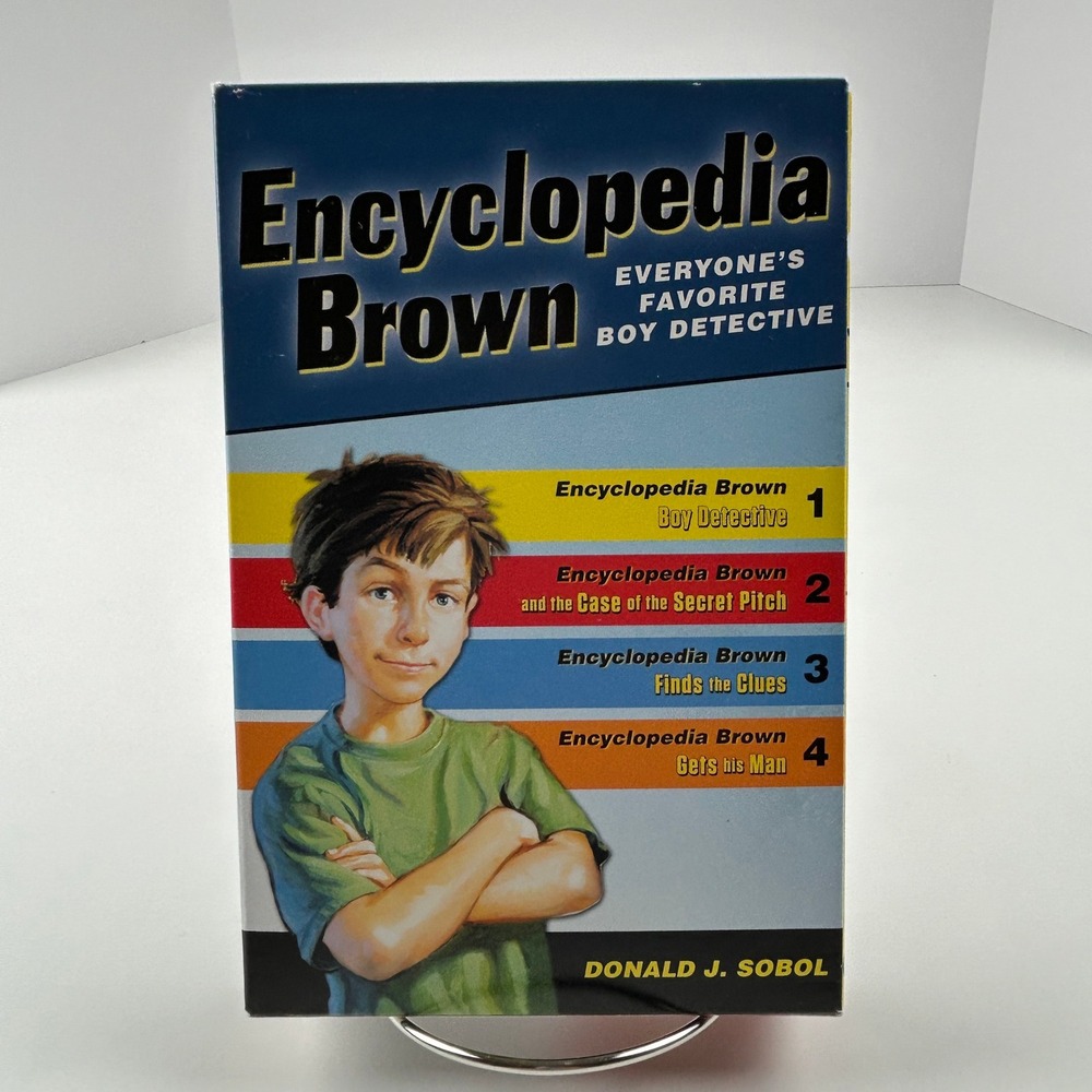 Encyclopedia Brown Box Set Books 1-4 Donald J‎ Sobol Puffin Paperback Mystery